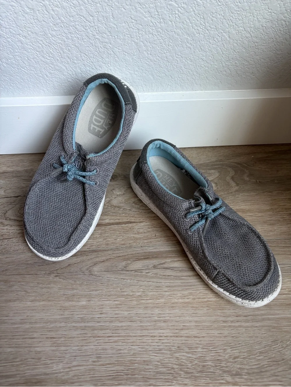 Hey Dude Boys’ Wally Sox Slip On Shoe Sharkskin Gray